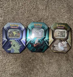 3x Triple Whammy Collector Tin (Complete Sealed Tin Set) Pokemon TCG - Image 1