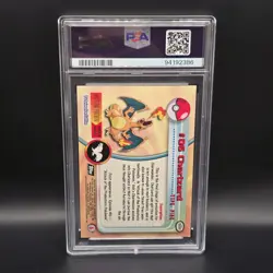 1999 TOPPS POKEMON TV FOIL #6 CHARIZARD PSA 7 - Image 2