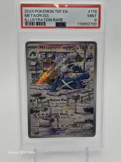 Pokemon TCG Metagross 178/162 Temporal Forces Illustration Rare MINT PSA 9 - Image 1