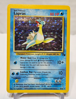 Lapras 10/62 Holo Rare Unlimited Fossil Pokemon 231 - Image 1