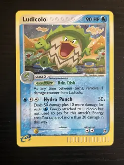 2003 Pokemon TCG Ludicolo 7/100 E-Reader Holo Rare LP/NM Ex Sandstorm - Image 1