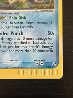 2003 Pokemon TCG Ludicolo 7/100 E-Reader Holo Rare LP/NM Ex Sandstorm - Image 5