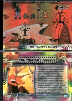Pokemon Topps The Trainer's Failure #22 Mewtwo Strikes Back Blue Logo - Image 1