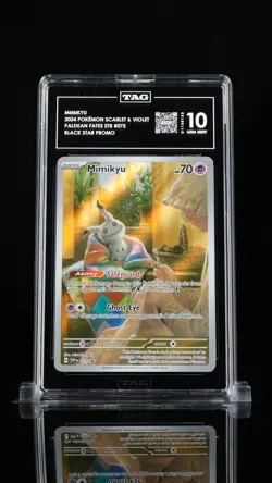 2024 POKEMON SVP PALDEAN FATES PROMO #075 MIMIKYU TAG 10 - Image 1