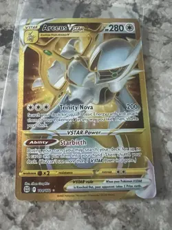 Pokemon TCG Arceus VSTAR Brilliant Stars 184/172 MINTY GOLD RARE - Image 1