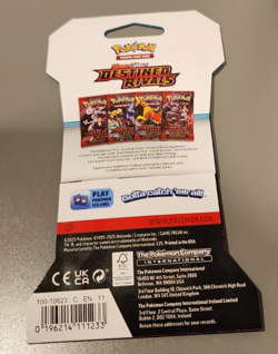 1x ONE Pokemon Destined Rivals Sleeved Booster Pack | Random Art - Image 2