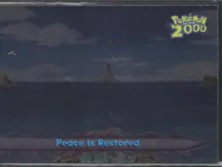 Pokemon Topps Peace is Restored #67 Silver Foil Pokemon 2000 Movie Blue Logo - Image 1