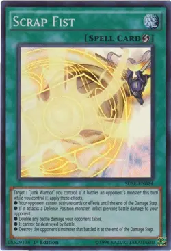 Scrap Fist - SDSE-EN024 - Super Rare - 1st Edition - Lightly Played - Image 1