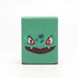 Bulbasaur Green PU Leather Deck Box Holds 100+ Cards TCG Storage - Image 1