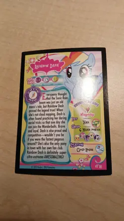Rainbow Dash Series 1 Trading Card Hasbro 2012 #F18 - Image 2