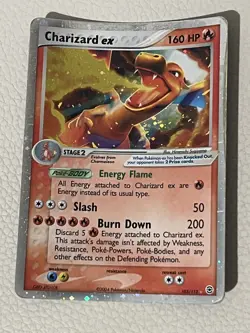 Pokemon Charizard EX Holo Card Fire Red Leaf Green, 105/112 - Played - Image 1