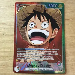 Monkey D. Luffy Trading Card One Piece TCG OP13-001 Leader Parallel NM - Image 1