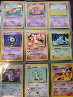 81 Card Lot Collection Binder Base Jungle Neo Ex + 1st Edition Pokemon Card WOTC - Image 3