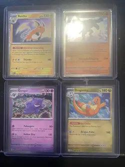 Pokemon 151 Cosmos Holo Promos from Sam’s Club Tin Set - 4 Promo Cards - No Tins - Image 1