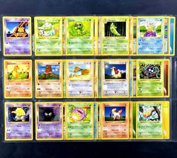 1999 Pokemon BASE SET SHADOWLESS Edition COMPLETE Non Holo COMMON Cards Lot NM - Image 1