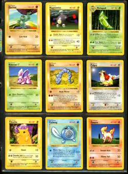 1999 Pokemon BASE SET SHADOWLESS Edition COMPLETE Non Holo COMMON Cards Lot NM - Image 3