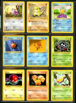 1999 Pokemon BASE SET SHADOWLESS Edition COMPLETE Non Holo COMMON Cards Lot NM - Image 4