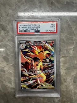 Pokemon TCG Ethan's Typhlosion Destined Rivals Illustration Rare Card PSA 9 - Image 1