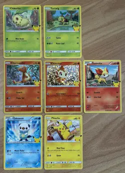 Penny Lot - 2021 Pokemon Cards - Charmander Chimchar Turtwig Pikachu Fennekin - Image 1