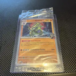 Pokemon Center Stamped Team Rockets Tyranitar Promo Card 096/182 Sealed - Image 1