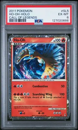 Ho-Oh SL5 Call of Legends PSA 6 EX-MT Rare Pokemon Card - Image 1