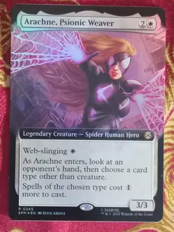 Foil Extended Arachne, Psionic Weaver Marvel Spider-man Magic The Gathering MTG - Image 1