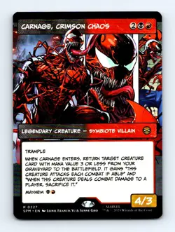 #227 2025 Marvel's Spider-Man / Carnage, Crimson Chaos Rare - Image 1
