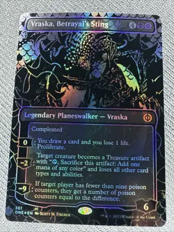 Vraska, Betrayal's Sting (Oil Slick Raised FOIL) Phyrexia: All Will Be One MTG - Image 1