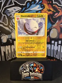 057/192 Electrode Reverse Holo Card Sword Shield Rebel Clash Pokemon - Image 1