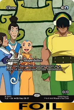 1x - Clone - FOIL BORDERLESS #11 - Avatar: Eternal - NM MTG - Image 1