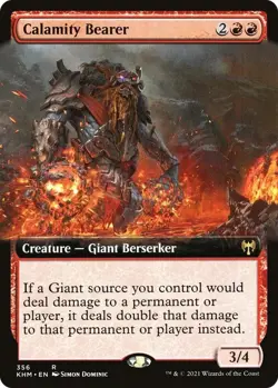 Calamity Bearer (Extended Art) FOIL NM #356 Kaldheim MTG - Image 1