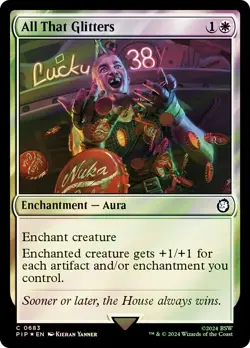 MTG FOIL All That Glitters Surge Foil - Fallout Commander #683 - Image 1