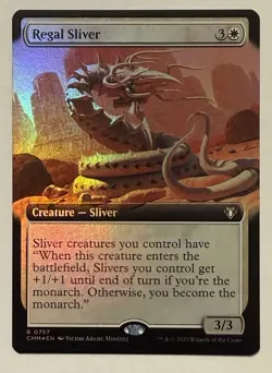 Regal Sliver Extended Art Foil - Commander Masters MTG - Image 1