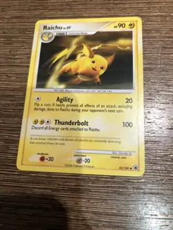 Raichu Non Holo Pokemon Card Diamond & Pearl Majestic Dawn 45/100 NM - Image 2