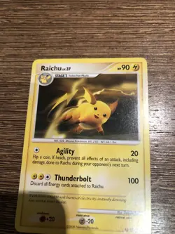 Raichu Non Holo Pokemon Card Diamond & Pearl Majestic Dawn 45/100 NM - Image 3