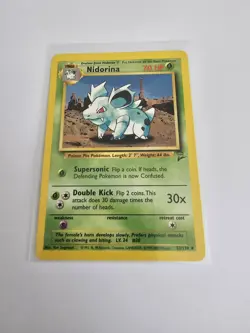 Pokemon TCG Nidorina Base Set 2 53/130 Regular Unlimited Uncommon Excellenr - Image 1