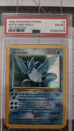 ❄ ARTICUNO ~ 1999 Pokemon Fossil 1st Edition #2 Holo ~ PSA 6 ❄ - Image 2