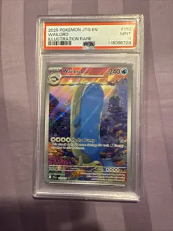 2025 POKEMON JTG EN-JOURNEY TOGETHER ILLUSTRATION RARE #162 WAILORD PSA 9 - Image 1