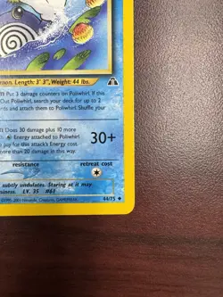 2001 Pokemon Neo Discovery 1st Edition Poliwhirl #44/75 LP+ - Image 5