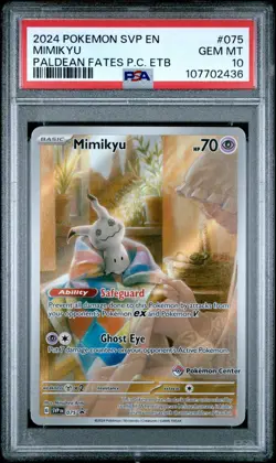 2024 Pokemon SVP EN Promo | Mimikyu #075 (Pokemon Center) | PSA 10 GEM MT - Image 1