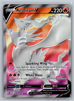 Pokemon Reshiram V (Full Art) Ultra Rare SWSH12: Silver Tempest 172/195 NM Holo - Image 1