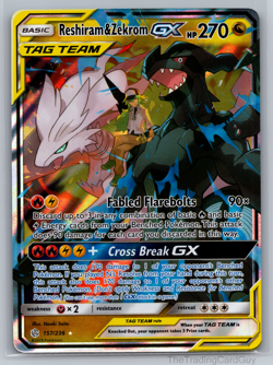 Pokemon Reshiram & Zekrom GX 157/236 Cosmic Eclipse NM - Image 1