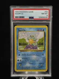 Squirtle #63 Base Set 1999 Pokemon Game PSA 8 ?? - Image 1