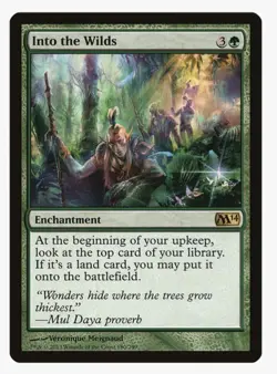 Into The Wilds #180 M14 Magic Card In Protective Sleeve - Image 1