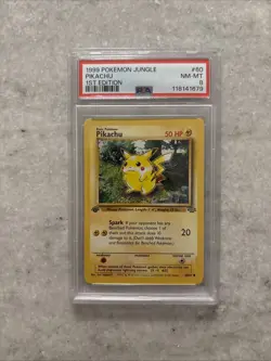 1999 Pokemon Jungle First 1st Edition Pikachu #60 PSA 8 - Image 1