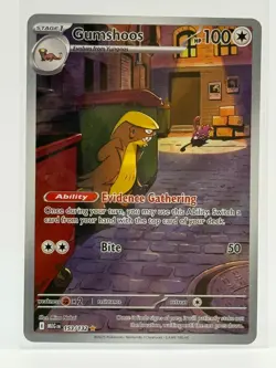 2025 Near Mint Pokemon Gumshoos IR 153/132 Me01: Mega Evolution NM Illustration - Image 1
