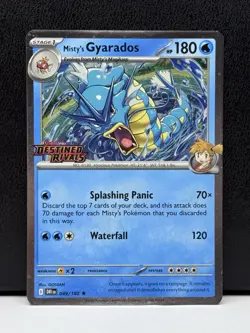 Pokemon Misty's Gyarados 049/182 Pre Release STAMPED Promo Destined Rivals NM - Image 1