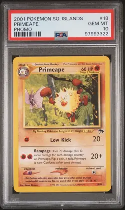 Pokemon Tcg 2001 Wotc Promo Southern Islands Primeape Psa 10 Pop 267 - Image 1