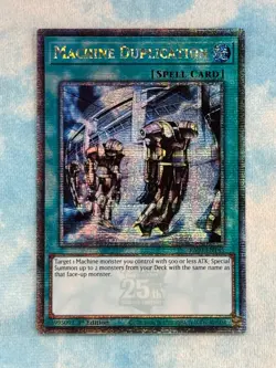 YUGIOH MACHINE DUPLICATION QUARTER CENTURY SECRET RARE NM RA03-EN145 - Image 1