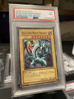 Yu-Gi-Oh! 2004 Blue Eyes White Dragon Holo 1st Edition SKE-001 PSA 9 - Image 1